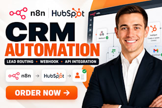 setup n8n hubspot CRM automation lead routing webhook API integration workflow