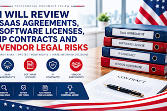 review saas agreements software licenses ip contracts and vendor legal risks