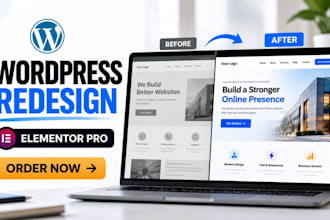 design or redesign your wordpress website with elementor