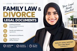 draft and review family law and divorce legal documents