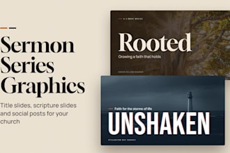 design sermon series graphics and church slides