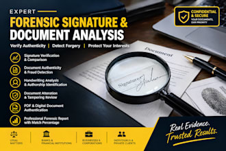 do forensic signature, handwriting comparison and PDF