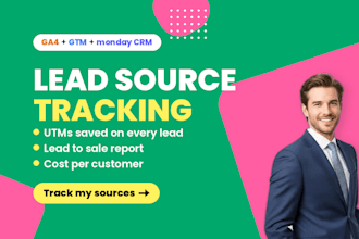 lead source tracking, monday crm attribution, ga4 utm tracking, monday crm leads