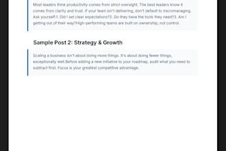 ghostwrite short form thought leadership posts