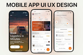 create mobile app UI screens and figma prototype