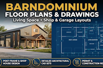 create barndominium floor plans and construction drawings