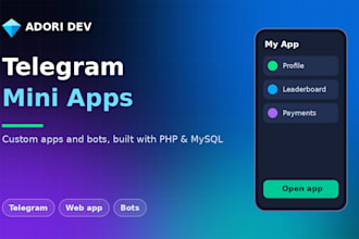 build a custom telegram mini app or bot for your business