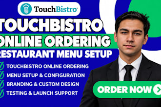 touchbistro online ordering restaurant menu setup