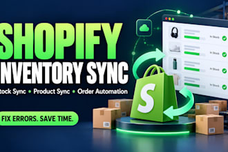 fix shopify inventory sync, stock sync, product sync and order automation