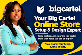 design, redesign big cartel website, fix ecwid, open cart shopify store expert