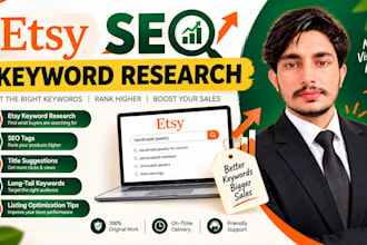 do etsy keyword research and SEO tags for your listings