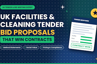 write uk facilities and cleaning tender, bid proposals that win contracts