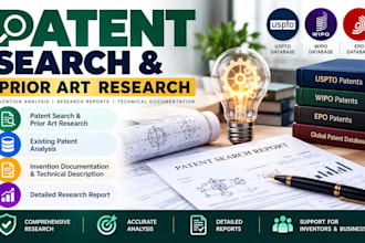 research existing patents and prepare an innovation report