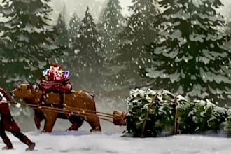 create whimsical holiday creature and christmas monster art