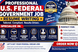 do federal resume writing for usajobs, veterans, ksa and government jobs