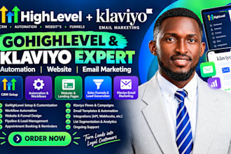 be your go high level expert automation crm workflows klaviyo email marketing