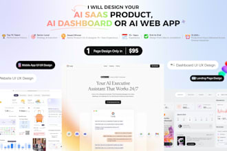 design your ai saas product, ai dashboard or ai web app, ui ux design, figma
