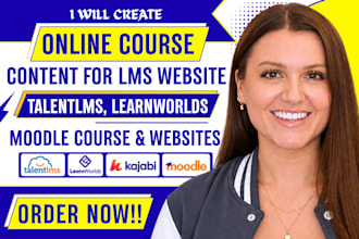 create course content on talentlms, moodle, learnworlds, talentlms course setup