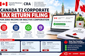 file canada t2 corporate tax return for zero income or inactive corporation