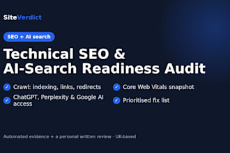 do a technical SEO audit and ai search readiness check for your website