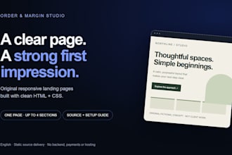 design and build a responsive business landing page