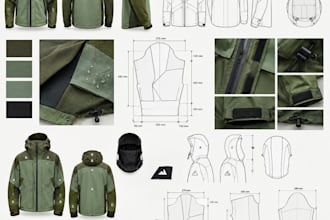 design technical workwear, utility clothing and industrial garment tech packs
