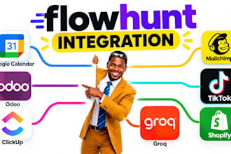 flowhunt integration google calendar odoo clickup mailchimp tiktok shopify groq