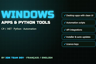 build a windows desktop app or python automation tool
