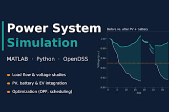 do power system simulation in matlab simulink, pandapower or opendss