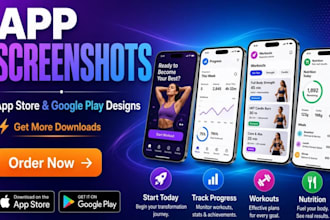design app store and google play store screenshots for ios and android apps