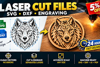 create laser cutting svg dxf vector files for cnc and engraving