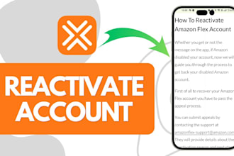 uber eats reactivation, amazon flex reactivation, spark reactivation