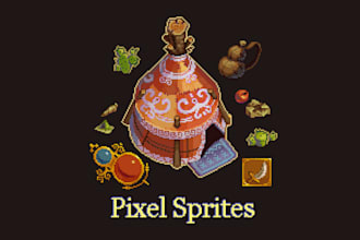 create pixel art sprites, icons, props