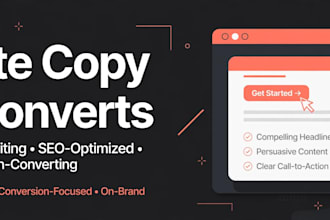 write high converting website and landing page copy