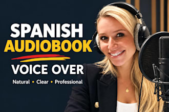 narrate your spanish audiobook and provide professional voice over