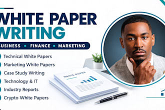 do white paper writing, case study writing, research report, b2b, crypto