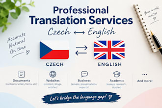 translate czech to english and english to czech manually