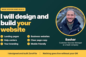 design and build a business website and help center