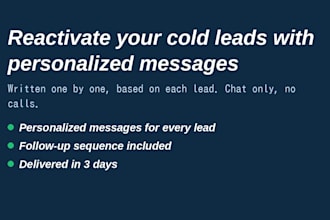 reactivate your cold leads with personalized sales messages