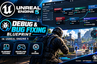 debug bug fixing blueprint in unreal engine ue5 ai multiplayer gameplay system