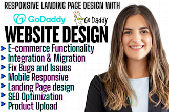 design redesign godaddy website landing page godaddy seo and website development