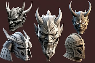 design wearable 3d cosplay armor, props, masks and models