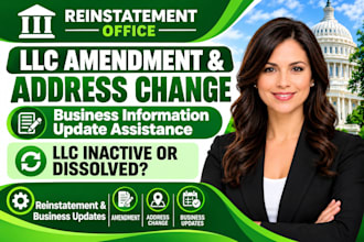 do llc reinstatement, amendment and llc address change