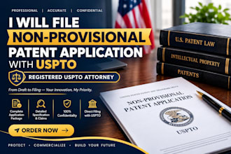 submit non provisional patent application with uspto office, patent attorney