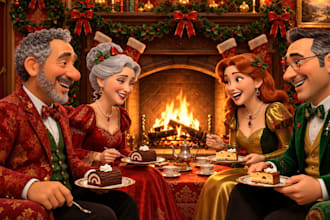 ai christmas video christmas logo intro santa video 3d pixar christmas animation