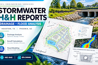 design houston and phoenix stormwater hydraulic hydrology reports drainage flood