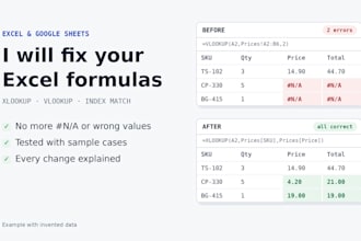 fix your excel formulas with xlookup, vlookup or index match