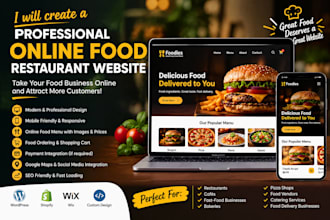 build a responsive food delivery and restaurant website