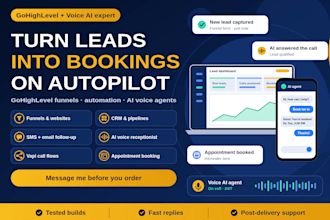 build gohighlevel sales funnel, automation, voice ai agent, vapi ai