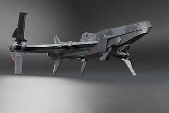 3d spaceship model, 3sci fi spacecraft, game assets for unity and unreal